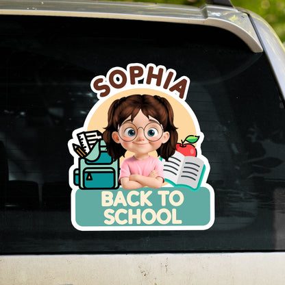 Back To School With Books, Backpack, And Apple