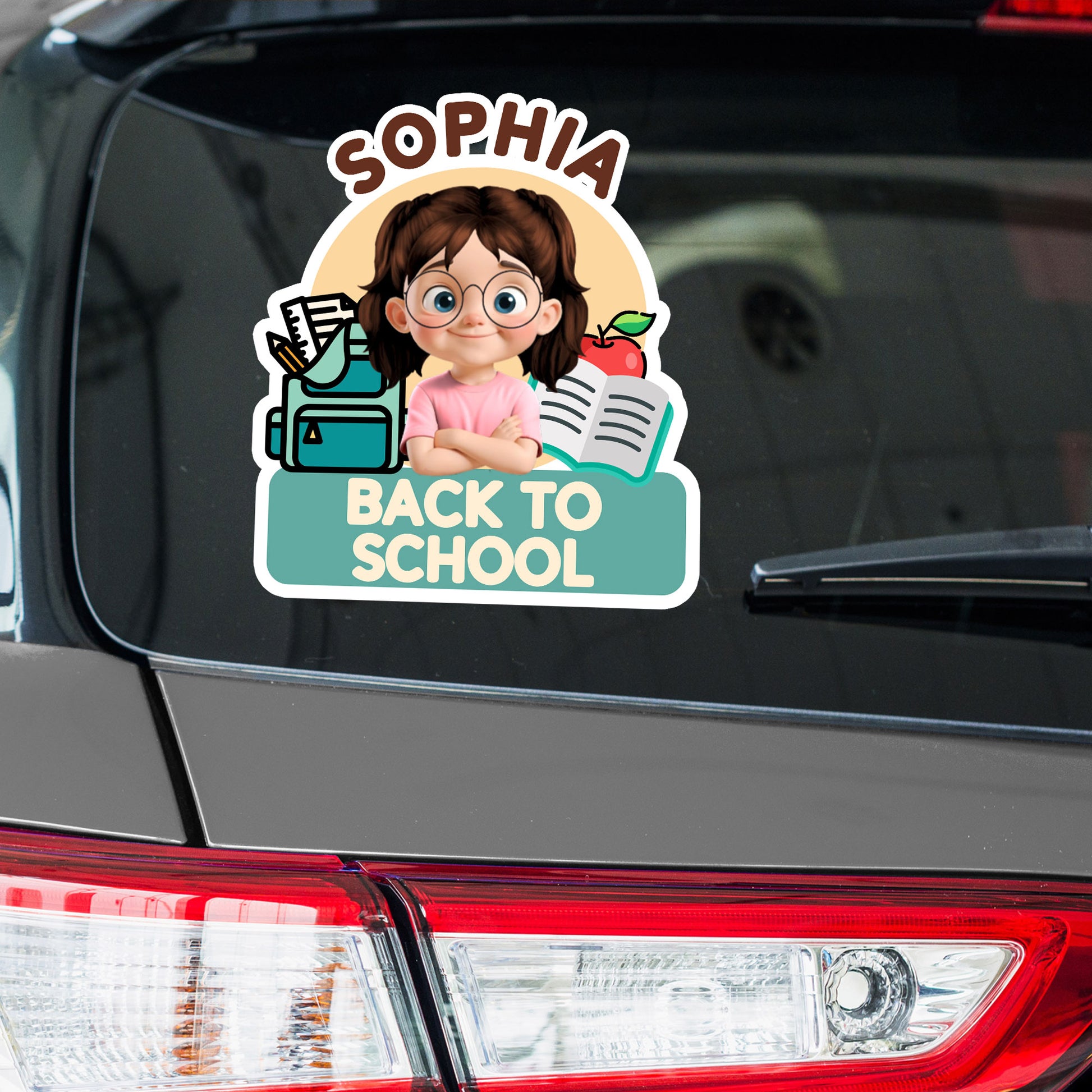 Back To School With Books, Backpack, And Apple