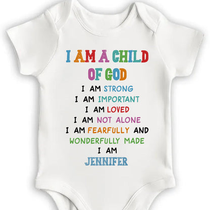 Je suis un enfant de Dieu, affirmations religieuses pour bébé - Body bébé personnalisé - KID091_ONES