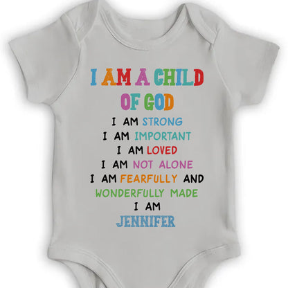 Je suis un enfant de Dieu, affirmations religieuses pour bébé - Body bébé personnalisé - KID091_ONES