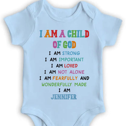 Je suis un enfant de Dieu, affirmations religieuses pour bébé - Body bébé personnalisé - KID091_ONES