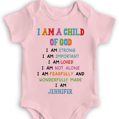 Je suis un enfant de Dieu, affirmations religieuses pour bébé - Body bébé personnalisé - KID091_ONES
