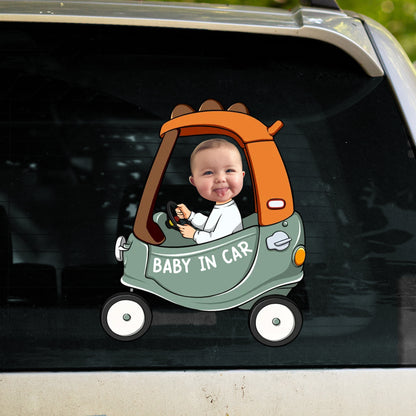 Baby In Car, Adorable Baby Driving Decal
