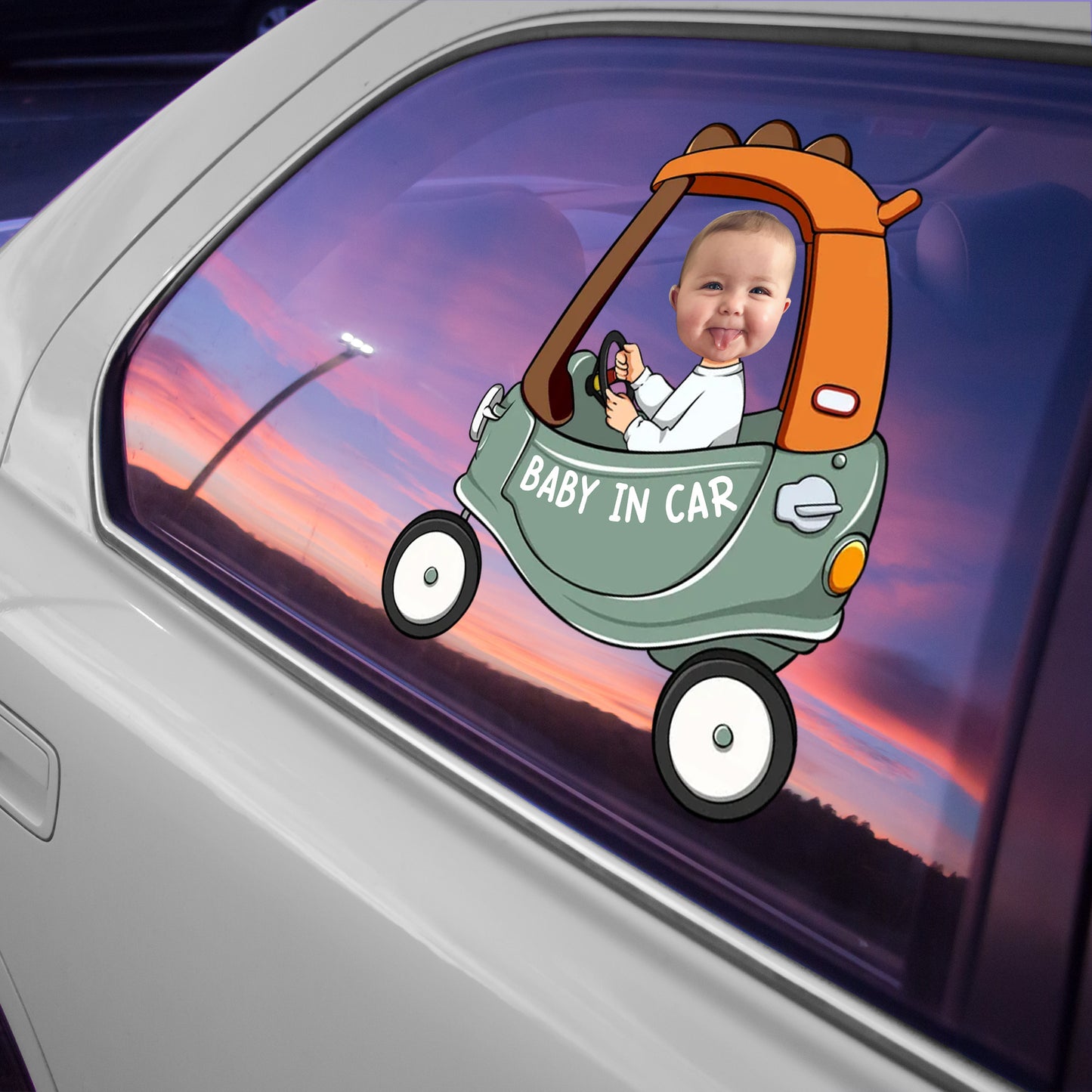 Baby In Car, Adorable Baby Driving Decal