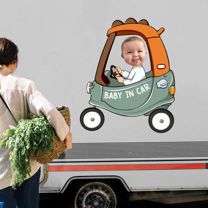 Baby In Car, Adorable Baby Driving Decal