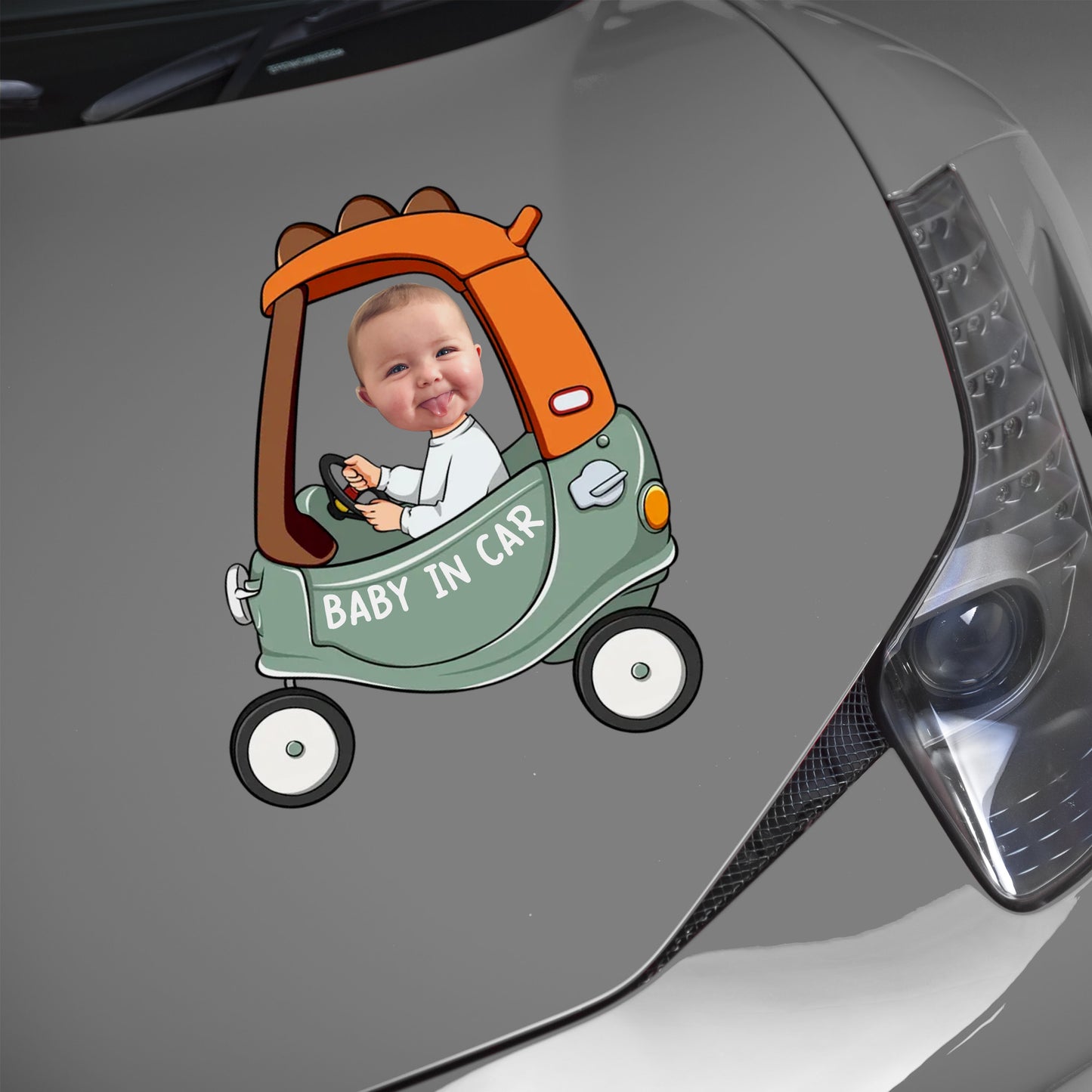 Baby In Car, Adorable Baby Driving Decal