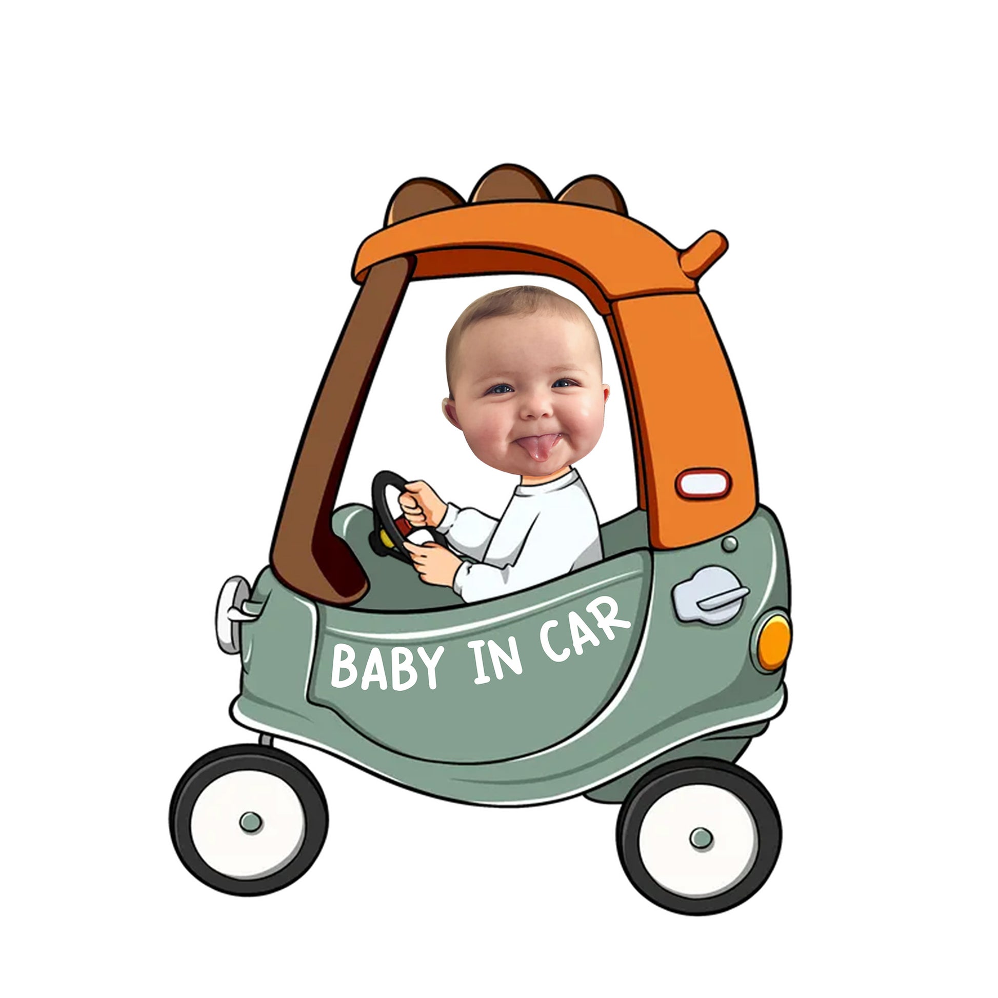 Baby In Car, Adorable Baby Driving Decal