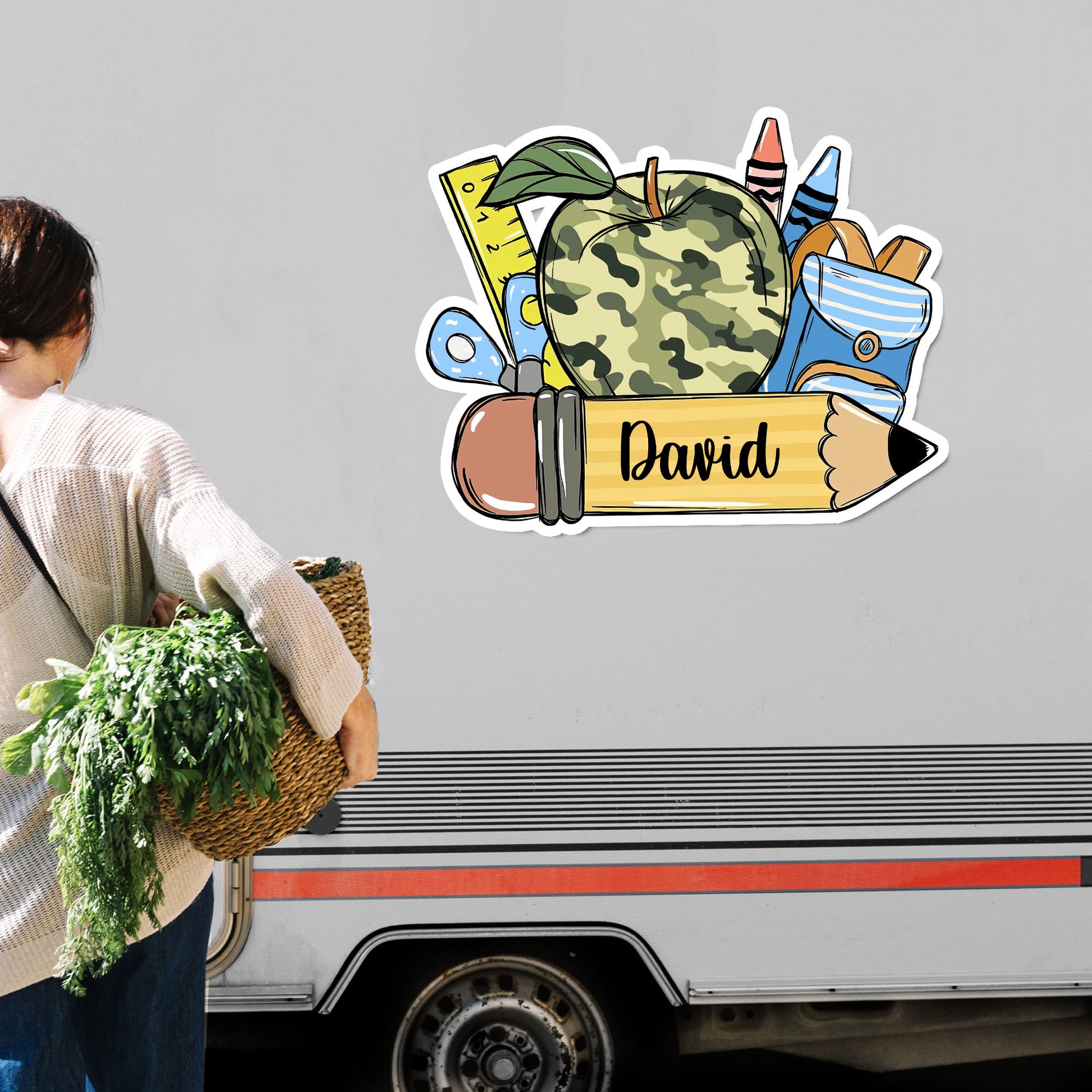 Back To School Essentials Apple, Backpack, Pencil