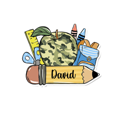 Back To School Essentials Apple, Backpack, Pencil