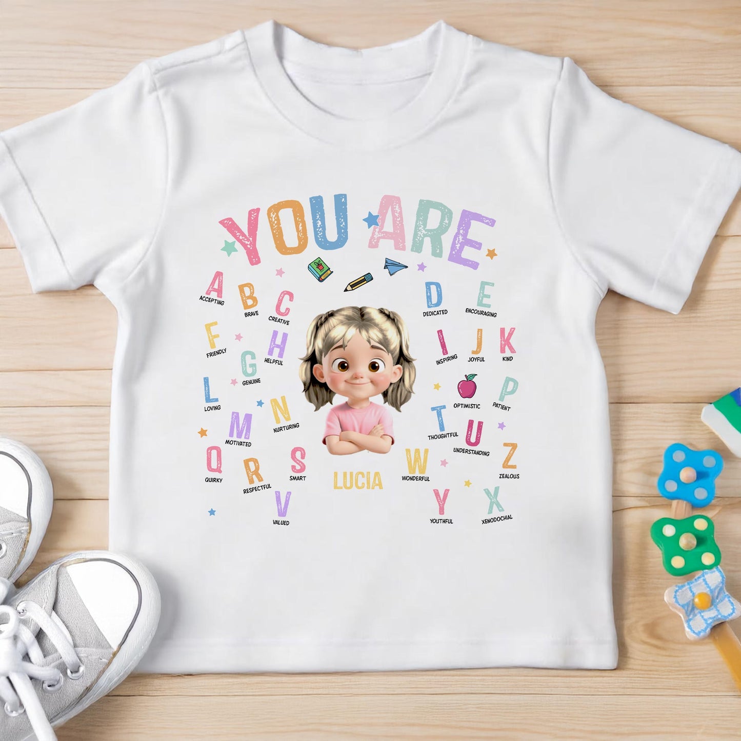 You Are Amazing Strong Smart Encouraging, Alphabet Letters And Girl