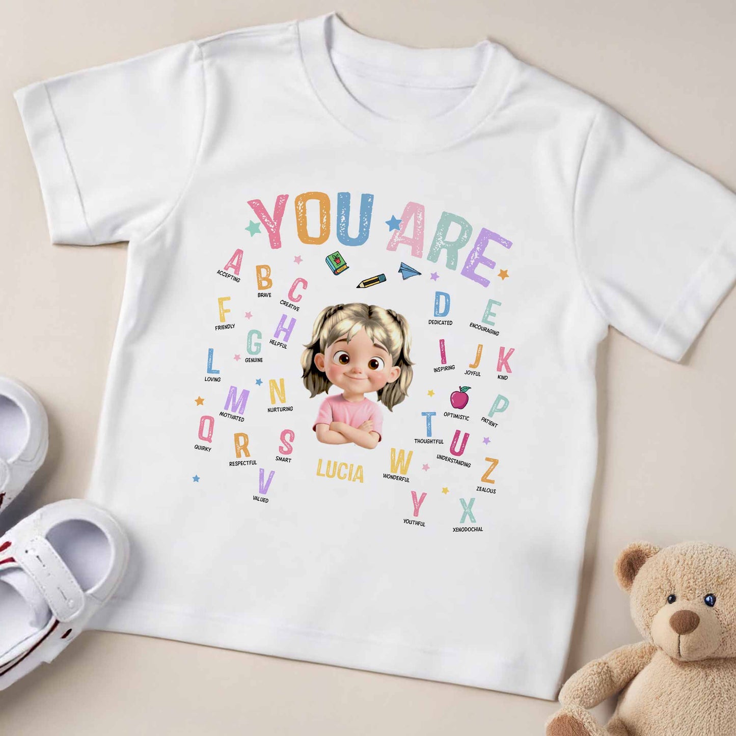 You Are Amazing Strong Smart Encouraging, Alphabet Letters And Girl