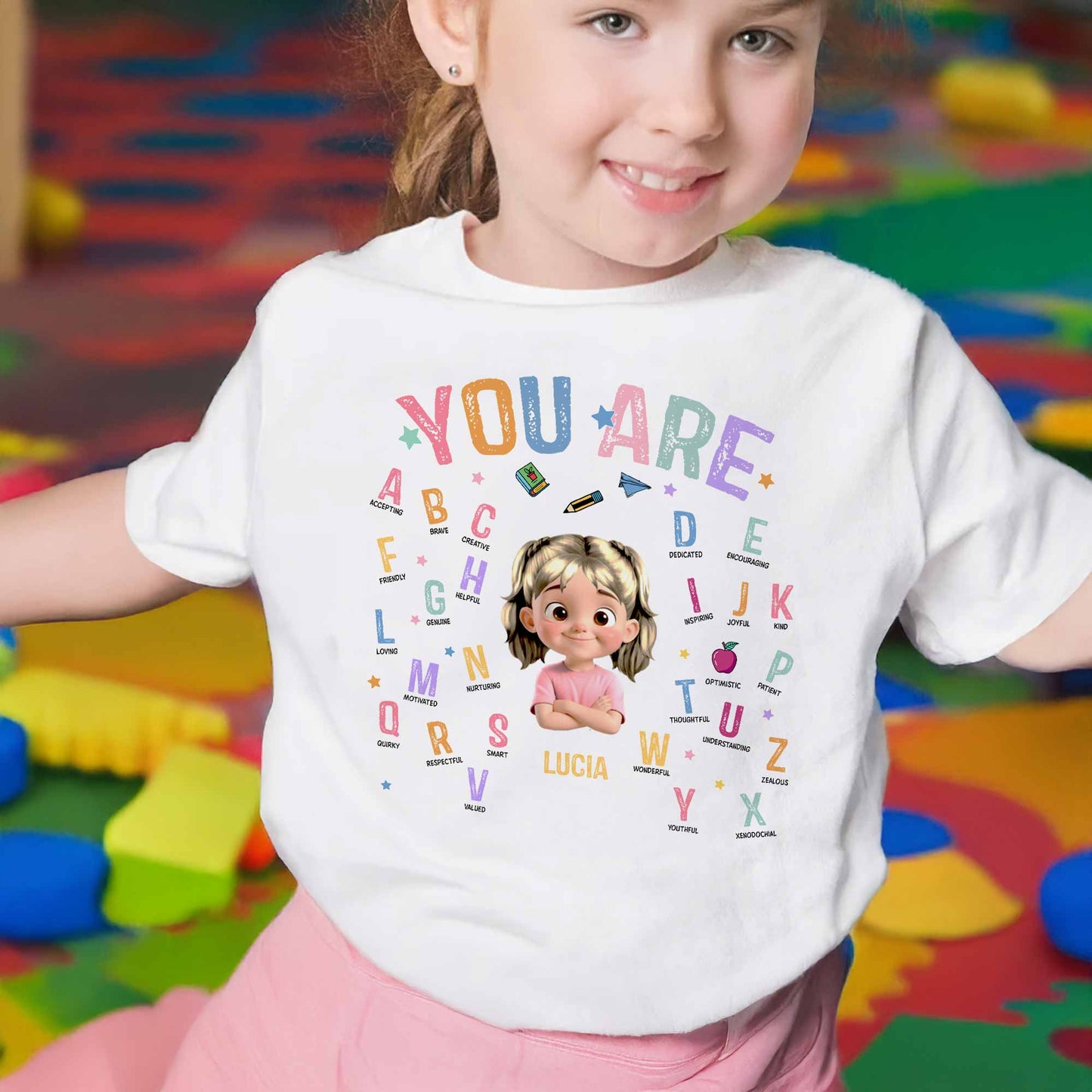 You Are Amazing Strong Smart Encouraging, Alphabet Letters And Girl
