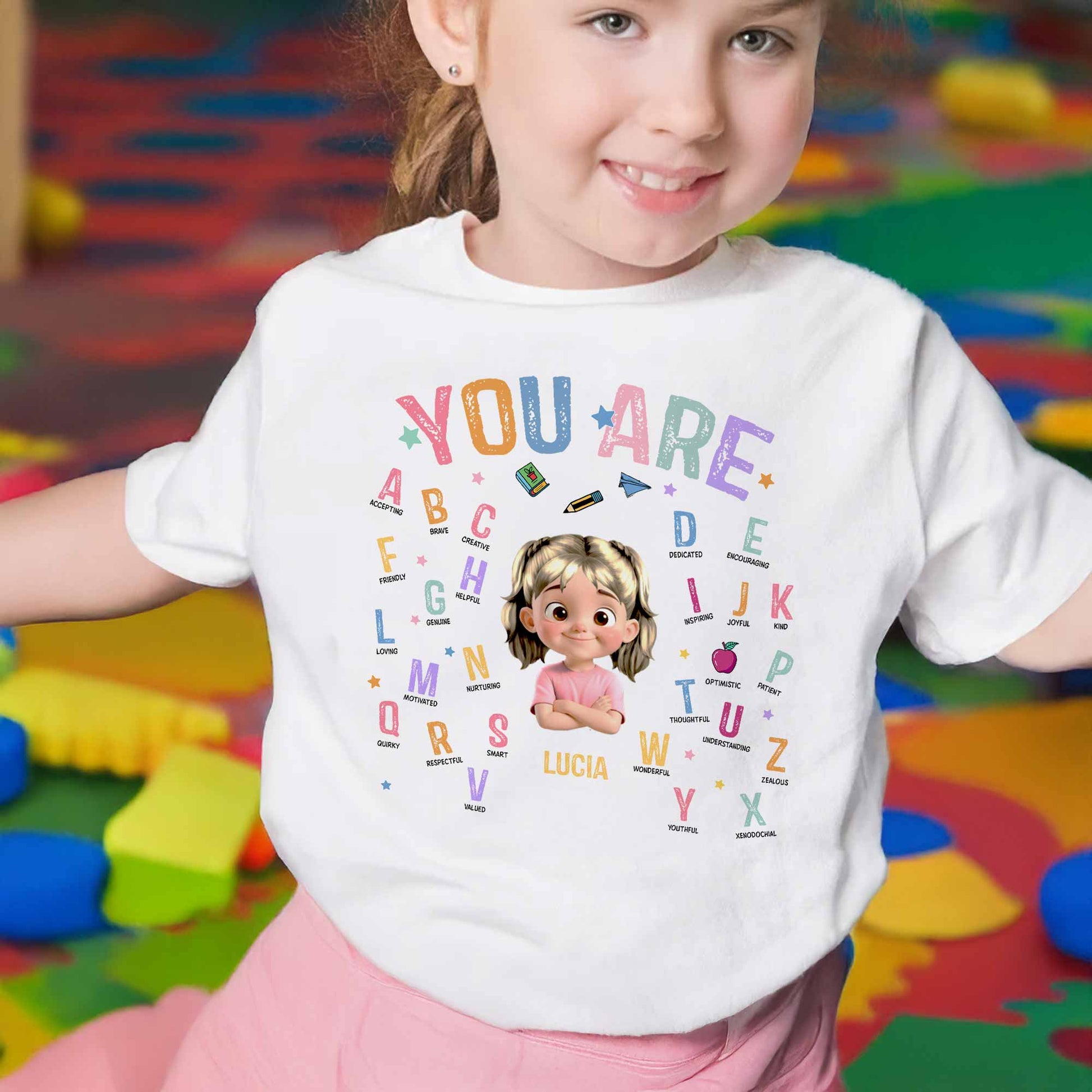 You Are Amazing Strong Smart Encouraging, Alphabet Letters And Girl