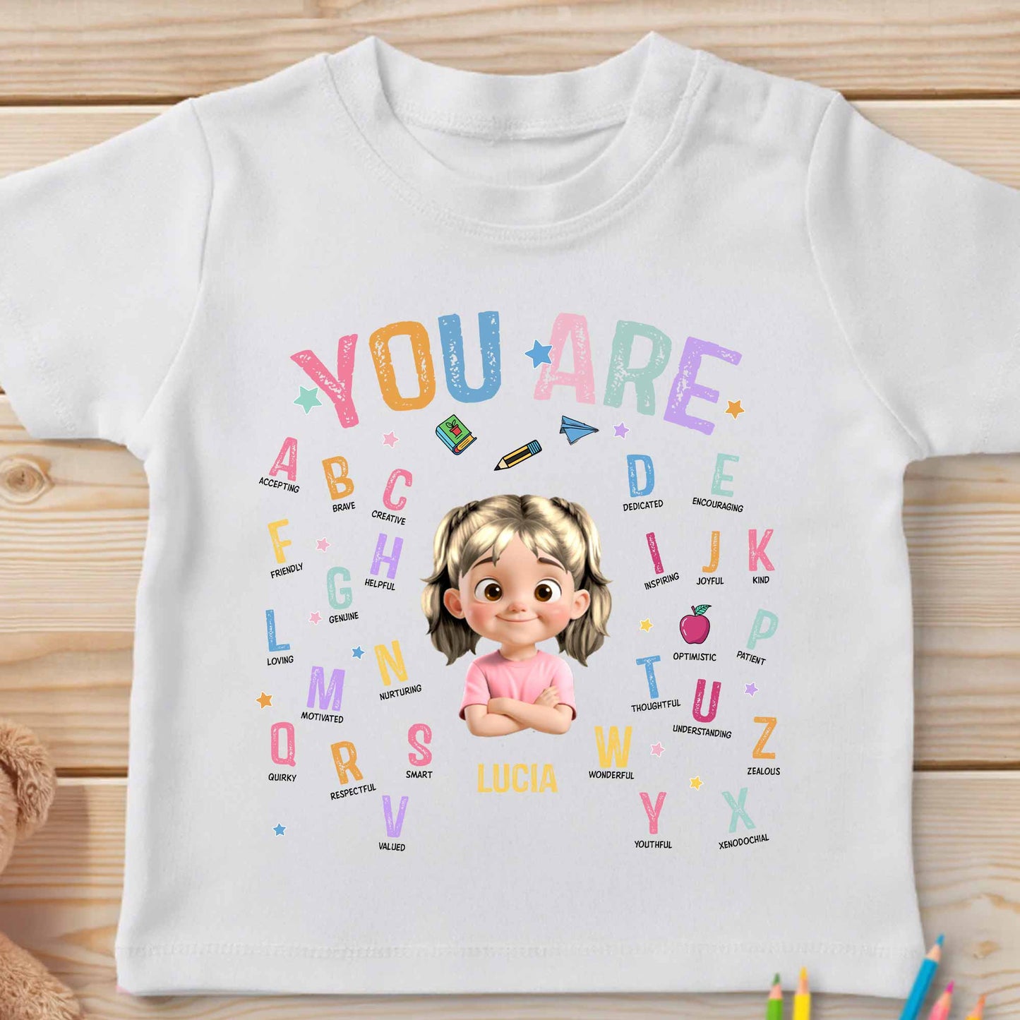 You Are Amazing Strong Smart Encouraging, Alphabet Letters And Girl