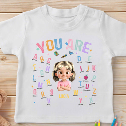 You Are Amazing Strong Smart Encouraging, Alphabet Letters And Girl