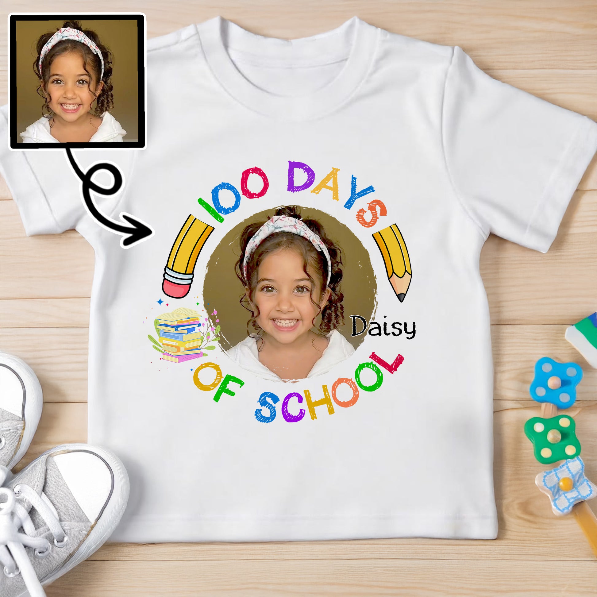 100 Days Of School With Pencils And Books