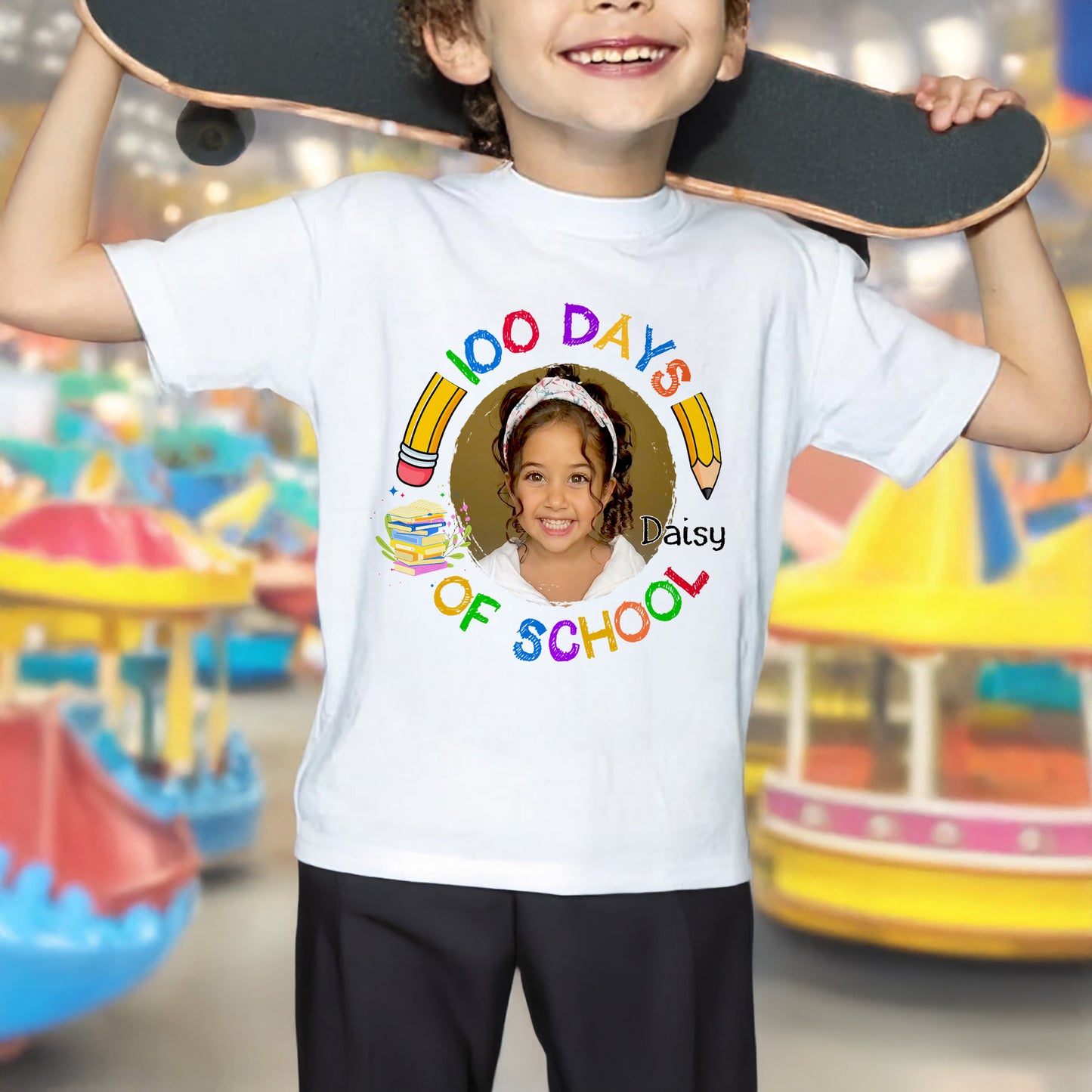 100 Days Of School With Pencils And Books