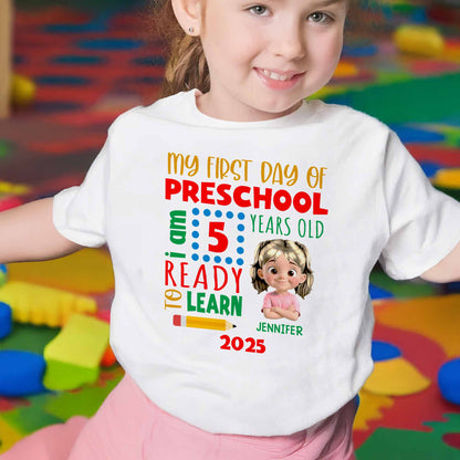 My First Day Of Preschool Ready To Learn