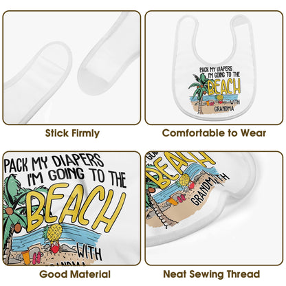 Pack My Diapers I'm Going to the Beach, Palm Tree and Suitcase