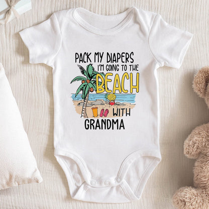 Pack My Diapers, Going To The Beach With Palm Tree