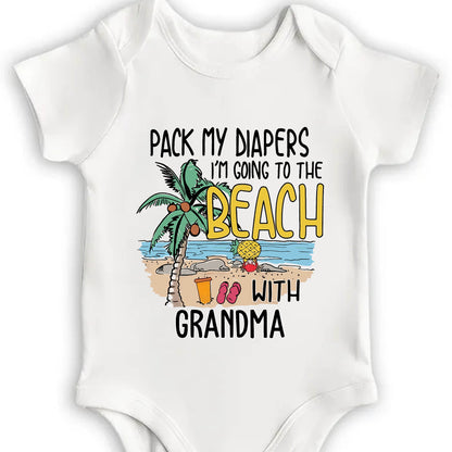 Pack My Diapers, Going To The Beach With Palm Tree