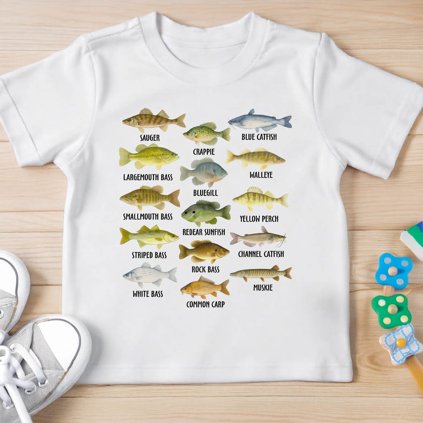 Variety Of Fish Illustrated Youth T-Shirt