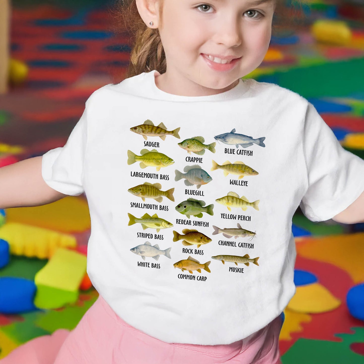Variety Of Fish Illustrated Youth T-Shirt