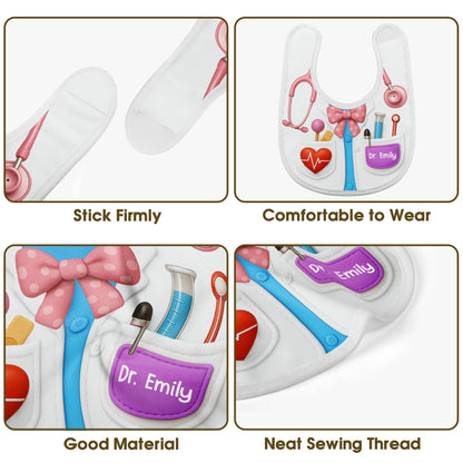 Customizable Doctor Themed Baby Bib - Personalized Baby Bib - KID121_BBB