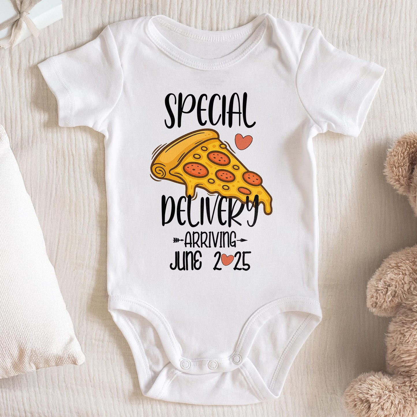 Special Delivery Arriving, Pizza Slice Design