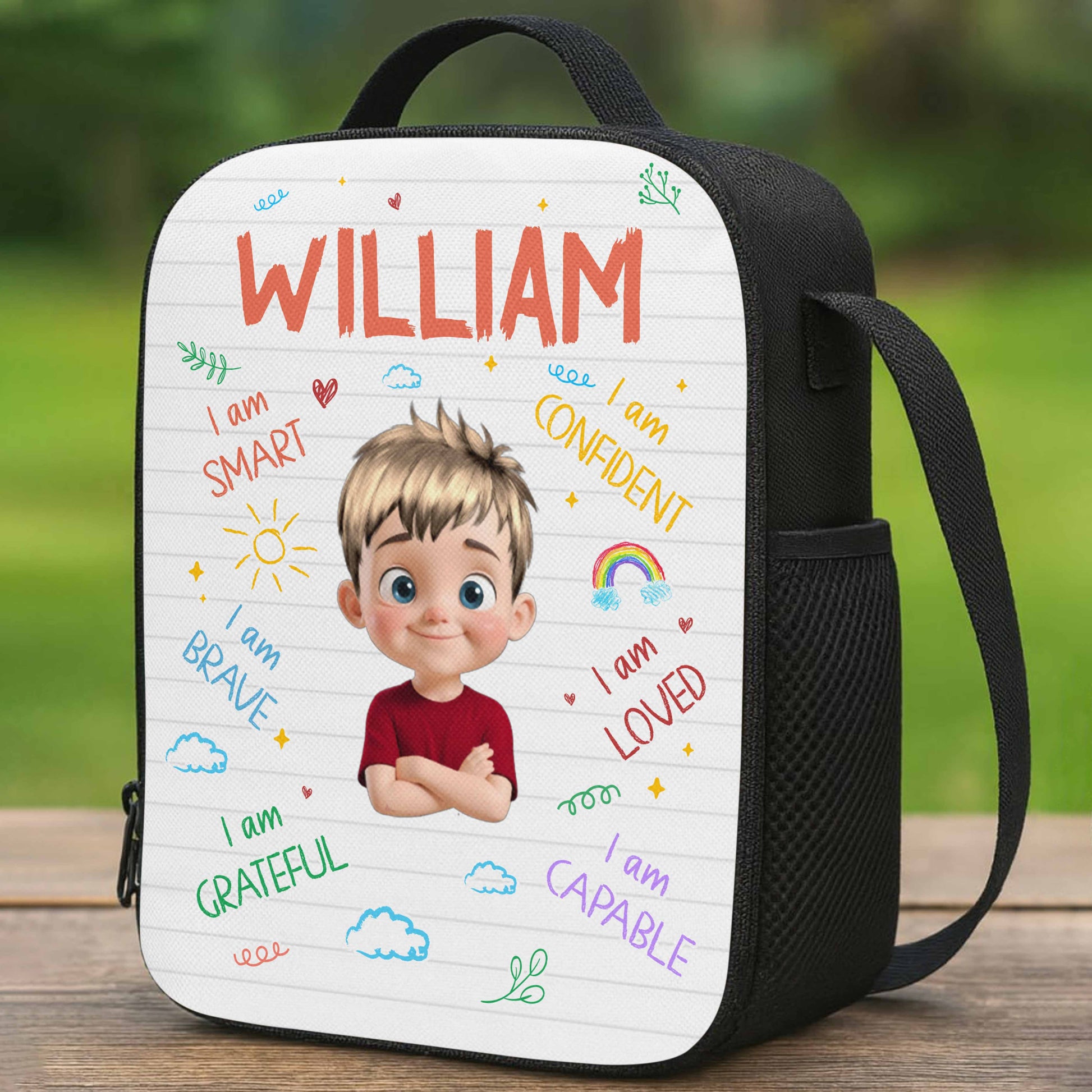 I Am Smart, I Am Brave, I Am Loved, Inspiring Lunch Bag