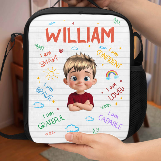I Am Smart, I Am Brave, I Am Loved, Inspiring Lunch Bag