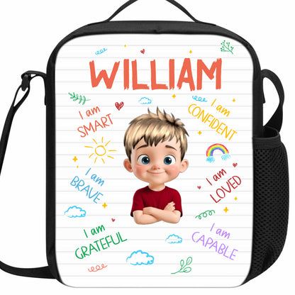 I Am Smart, I Am Brave, I Am Loved, Inspiring Lunch Bag