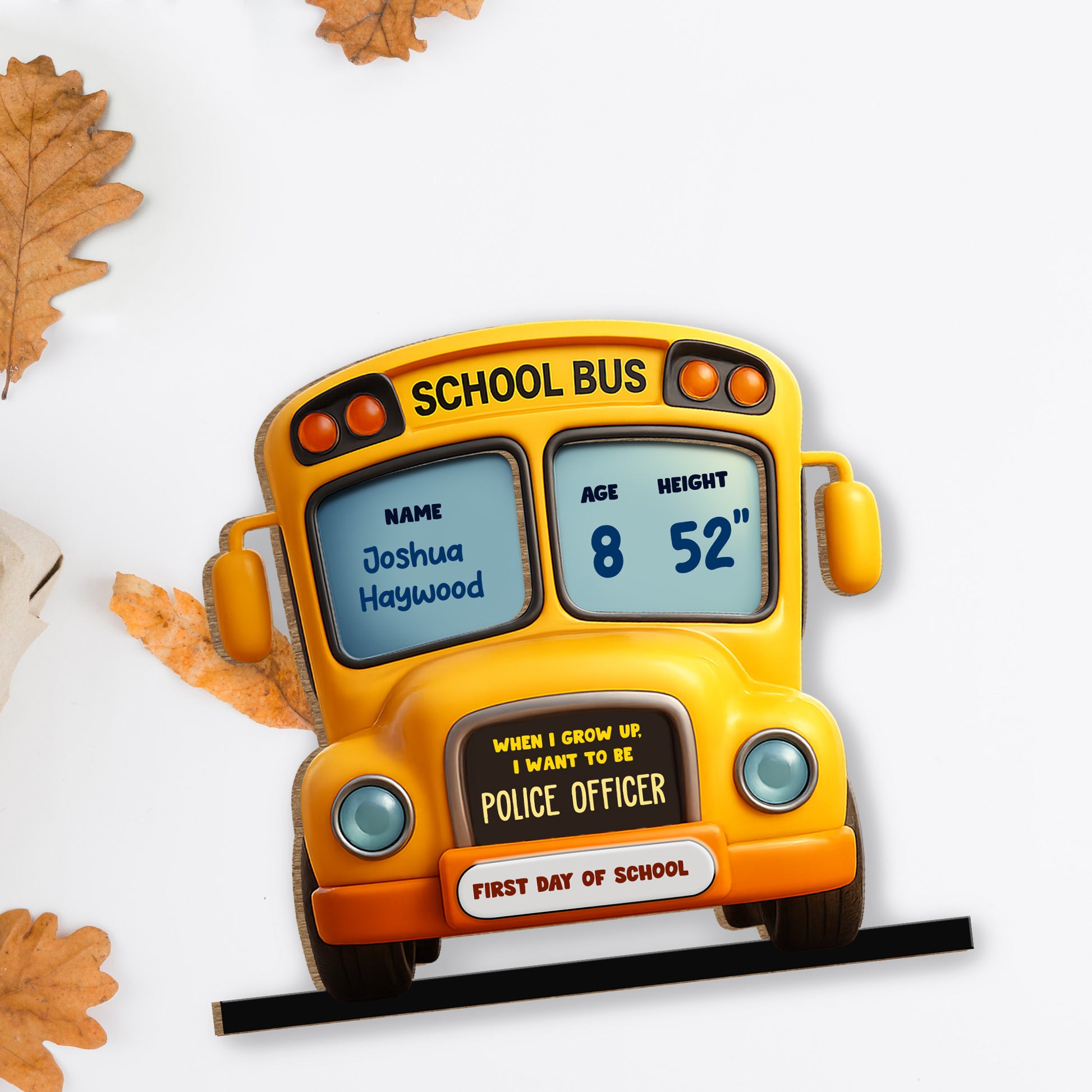 When I Grow Up, I Want To Be A Police Officer, School Bus Plaque