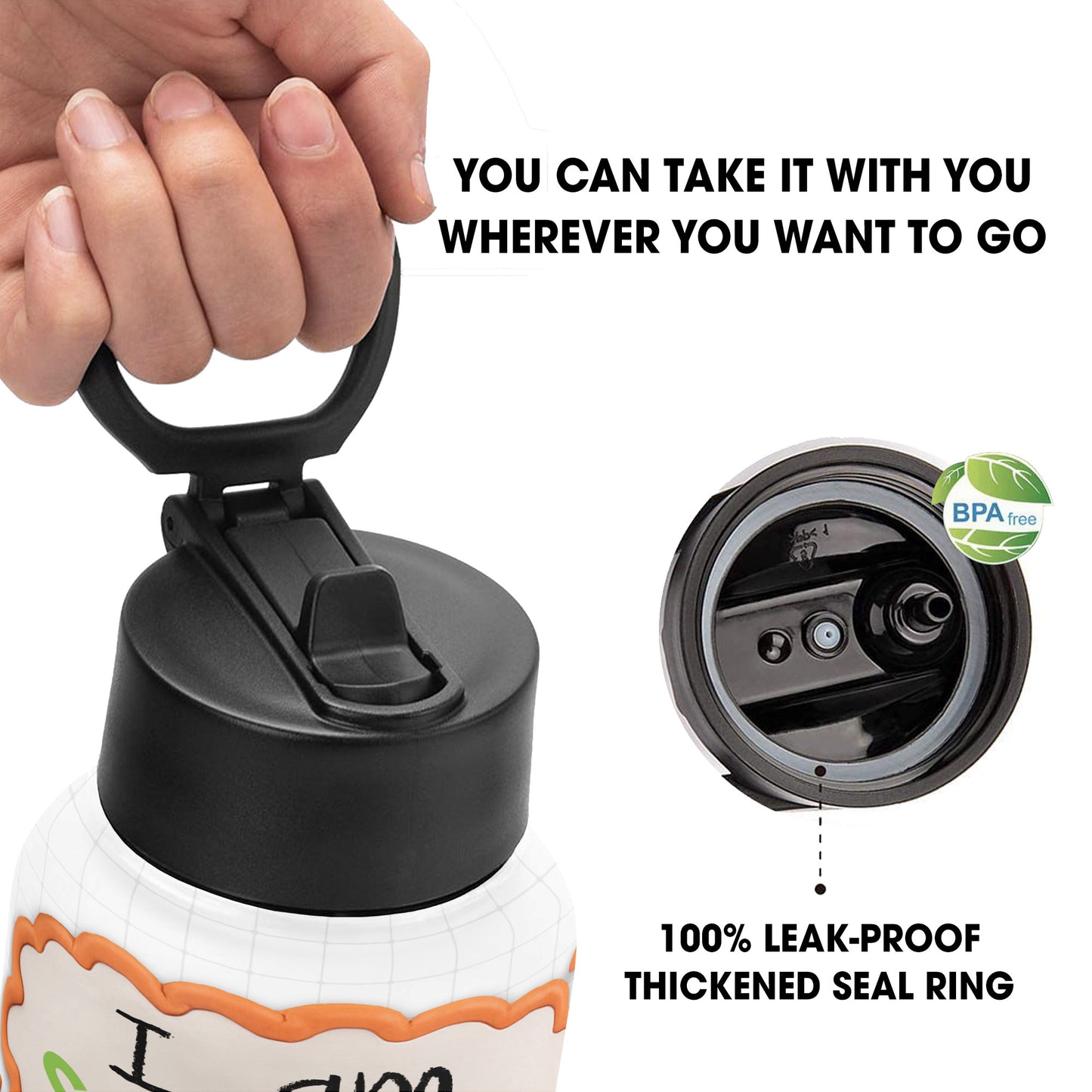 I Am Kind, Smart, Brave Affirmations Water Bottle