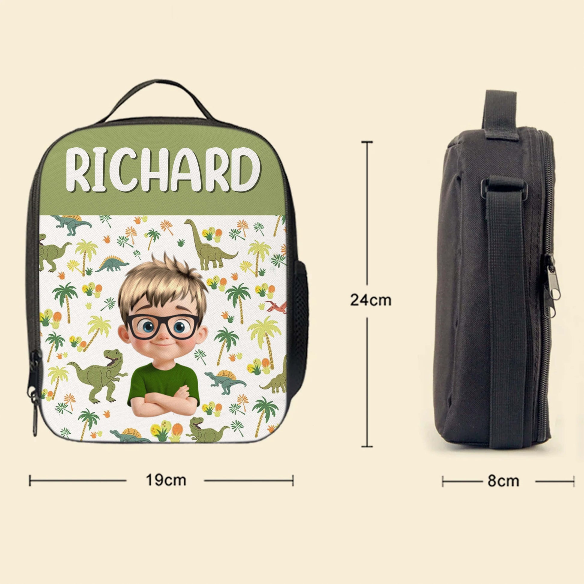 Your Child’s Name With Dinosaurs And Palm Trees