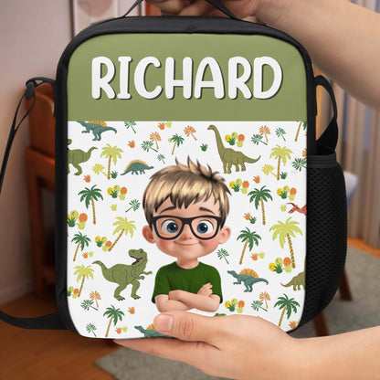 Your Child’s Name With Dinosaurs And Palm Trees