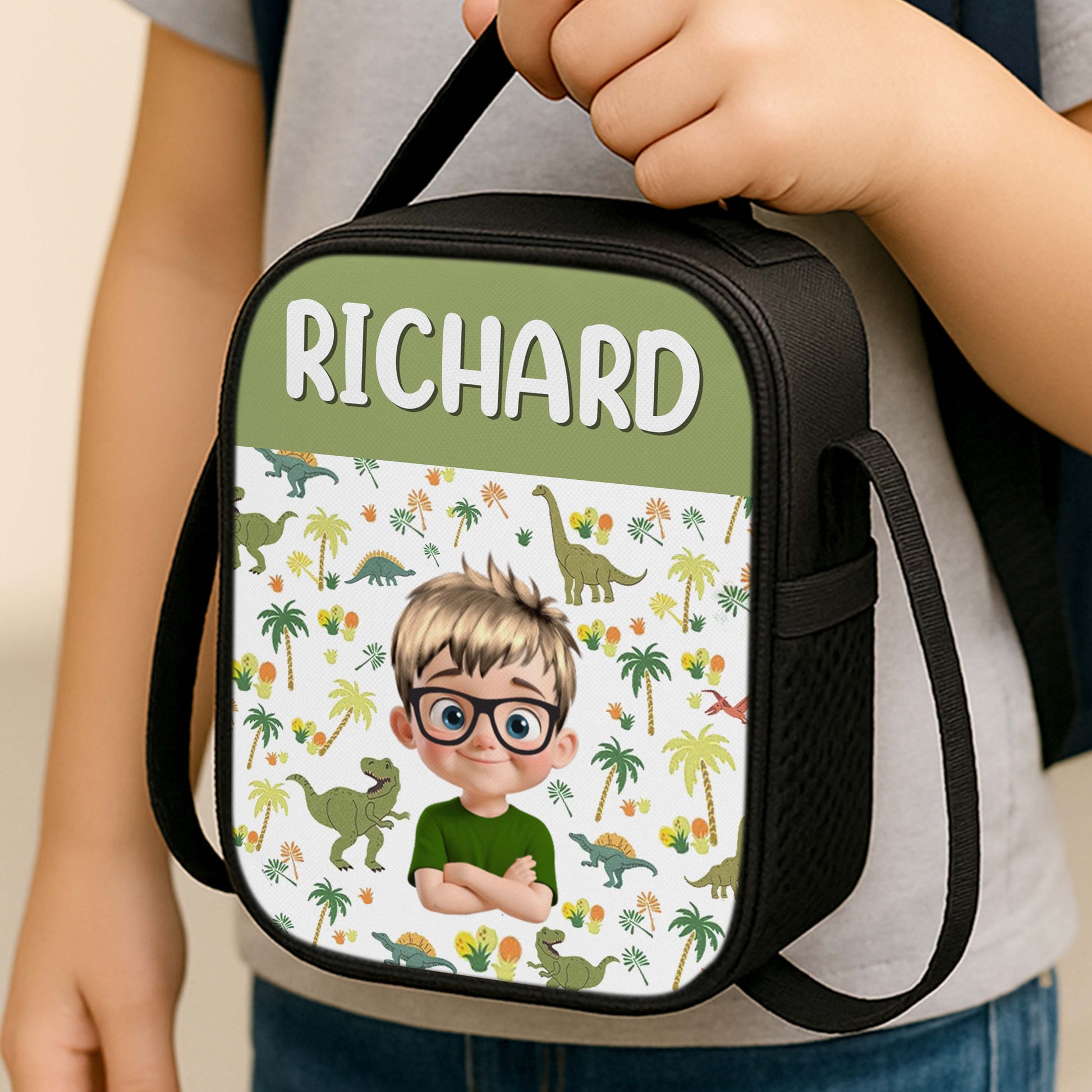 Your Child’s Name With Dinosaurs And Palm Trees