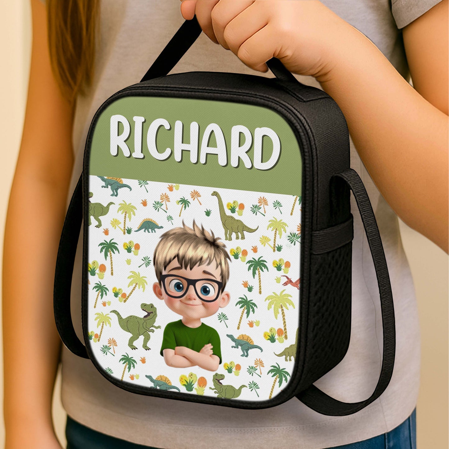 Your Child’s Name With Dinosaurs And Palm Trees