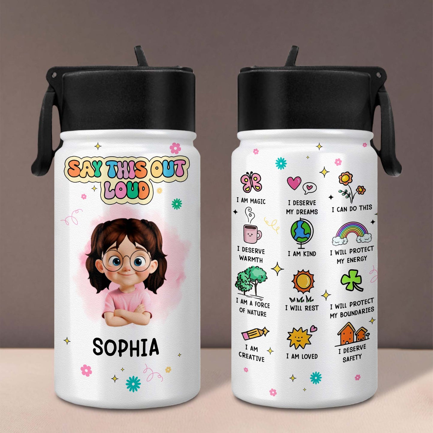 I Am Magic, I Deserve My Dreams, I Can Do This, With Rainbow And Sun