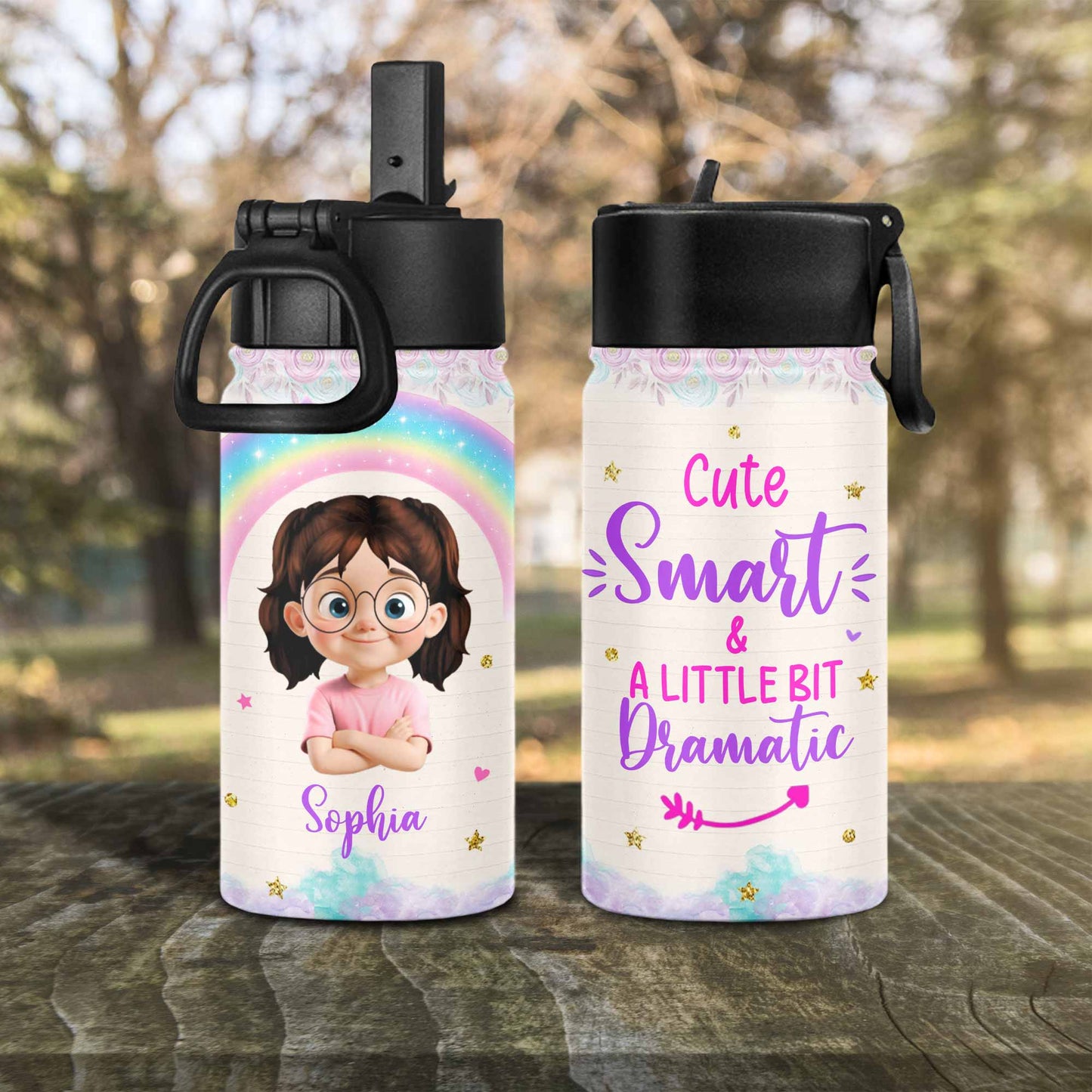 Cute, Smart & A Little Bit Dramatic Water Bottle