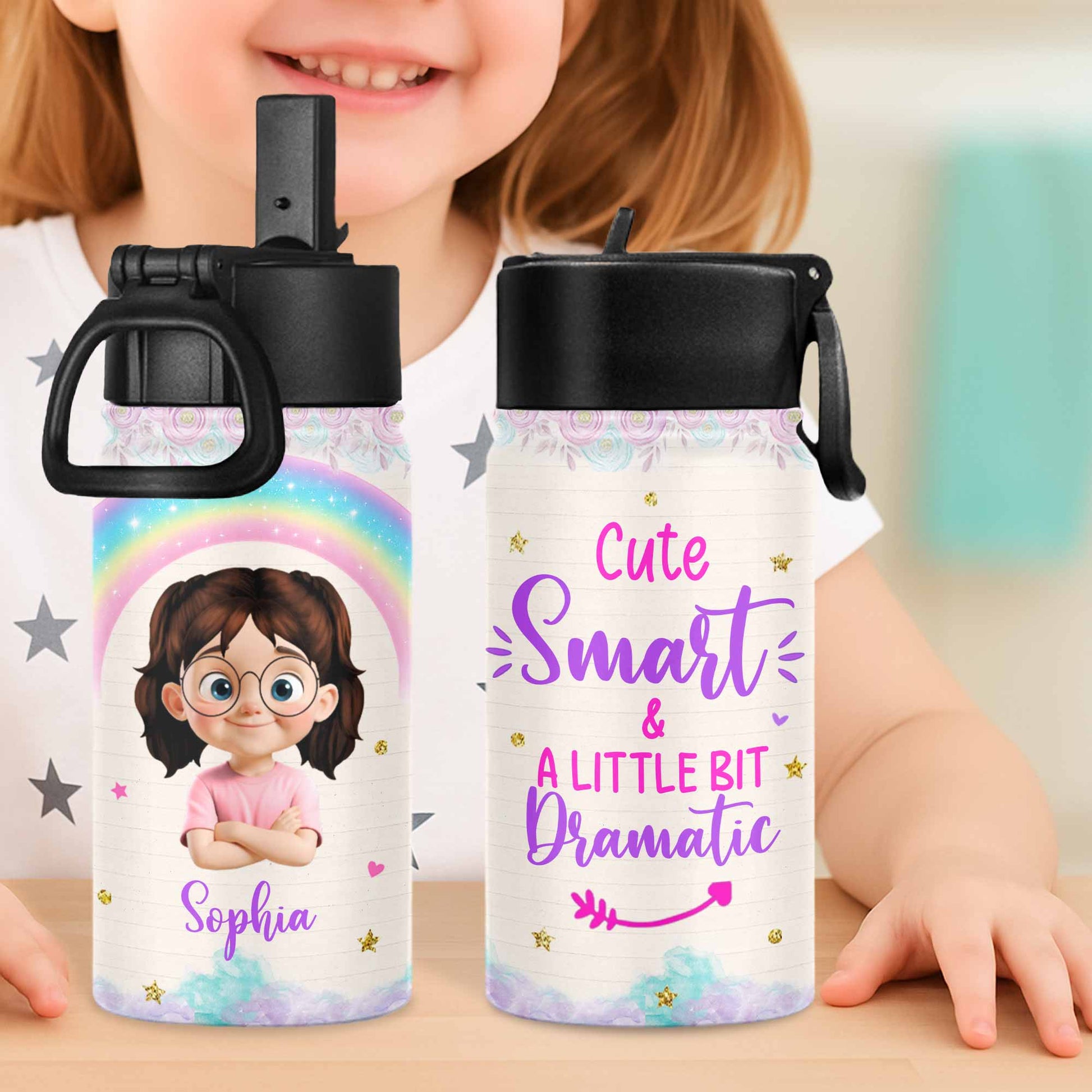 Cute, Smart & A Little Bit Dramatic Water Bottle