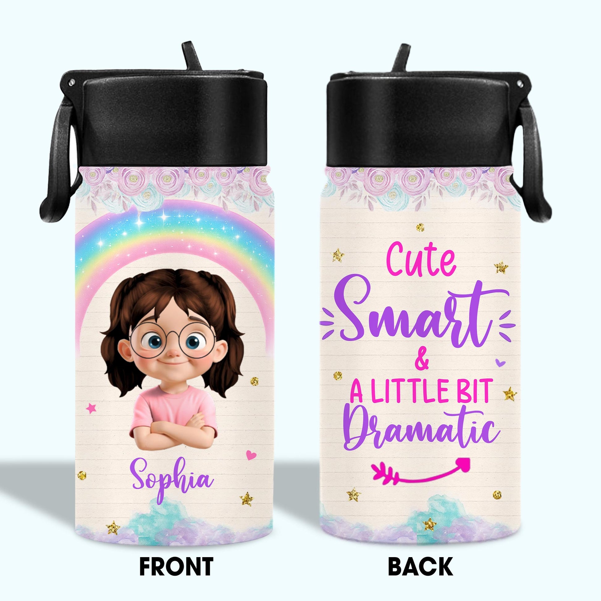 Cute, Smart & A Little Bit Dramatic Water Bottle