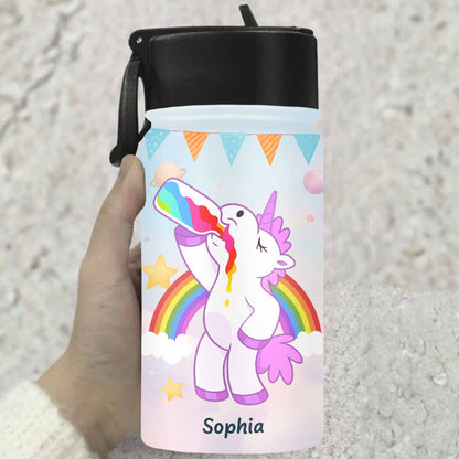 Let's Go Keep Going Motivational Unicorn Water Bottle
