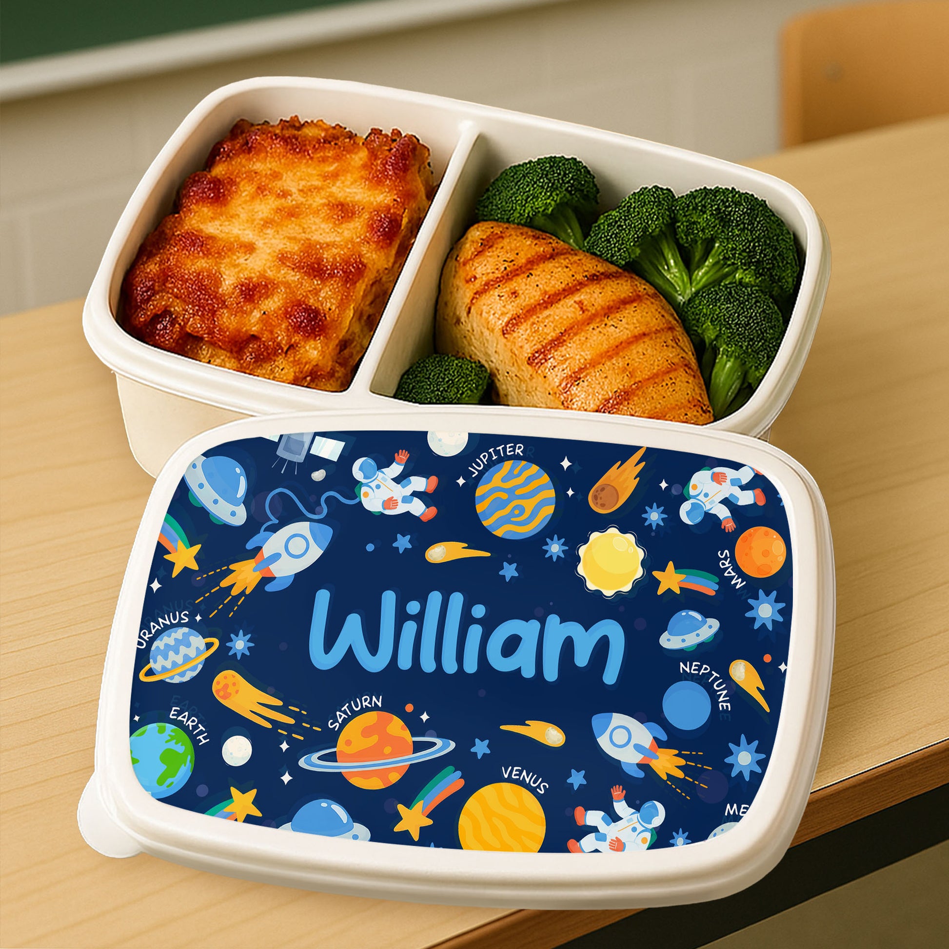 Personalize With Your Child's Name Amidst Planets And Stars