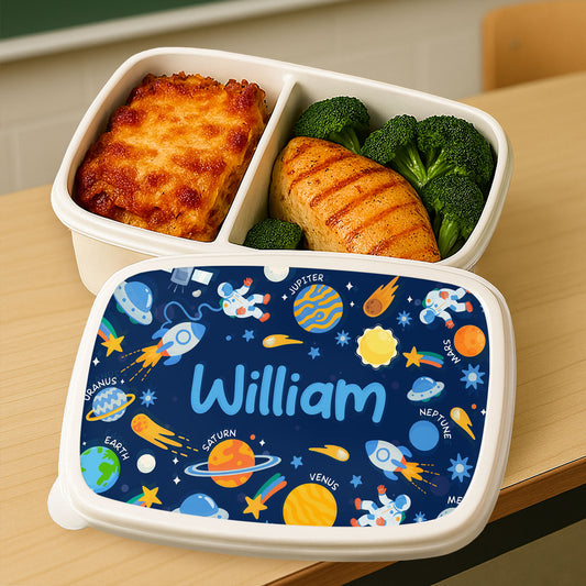 Personalize With Your Child's Name Amidst Planets And Stars
