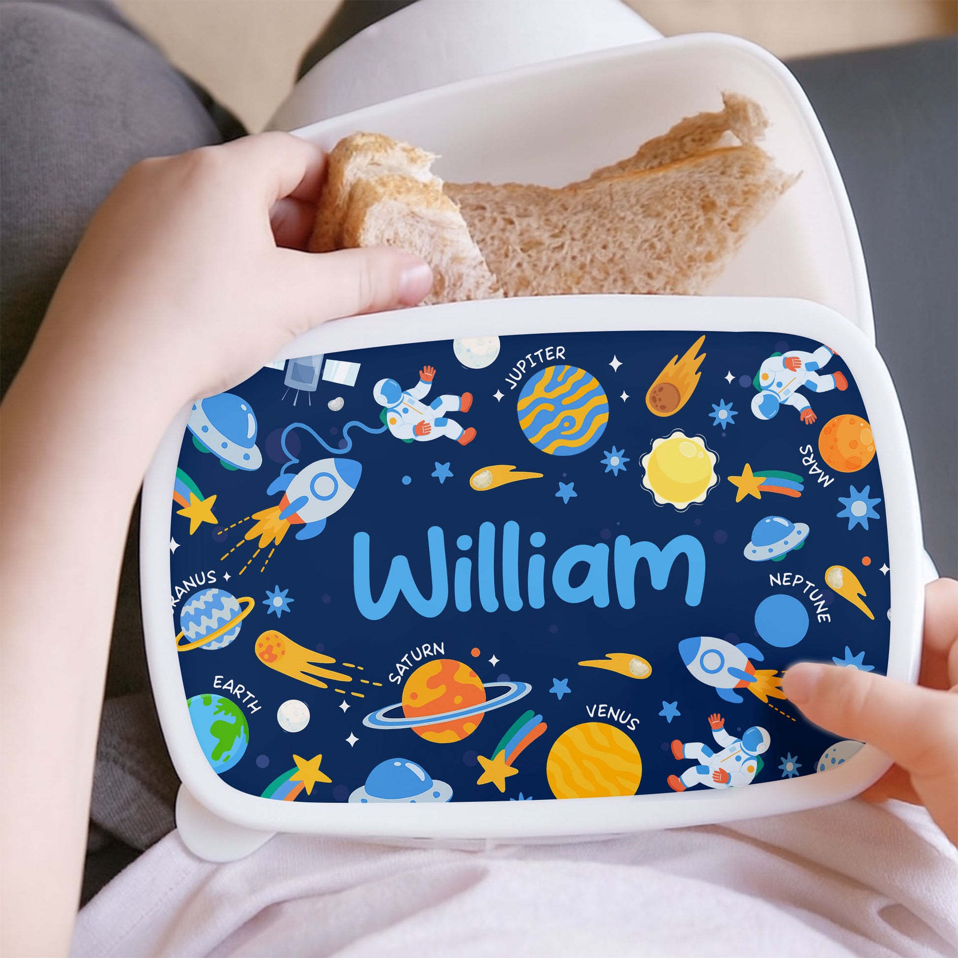 Personalize With Your Child's Name Amidst Planets And Stars