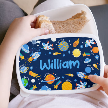 Personalize With Your Child's Name Amidst Planets And Stars