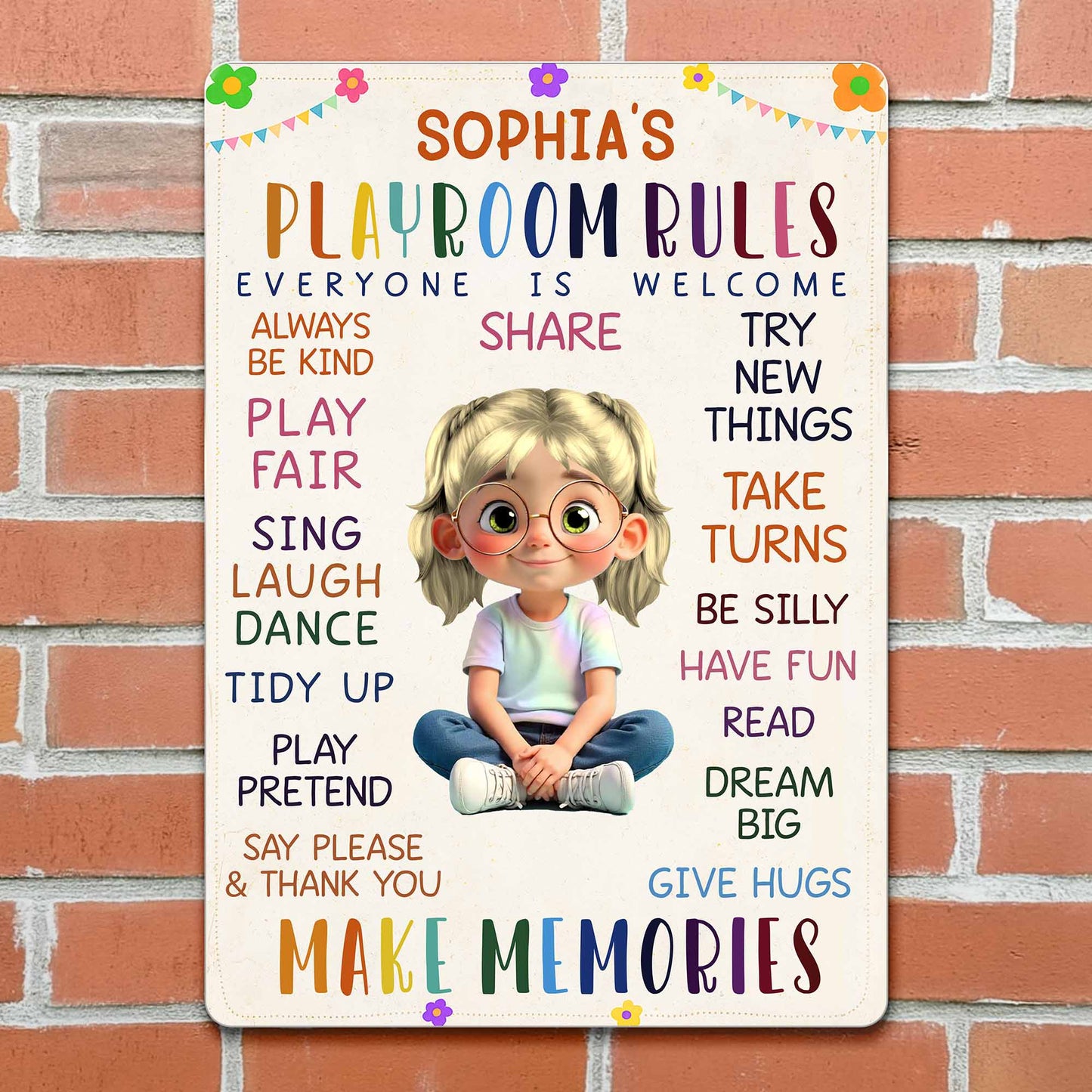 Everyone Welcome To Share And Make Memories, Animated Girl