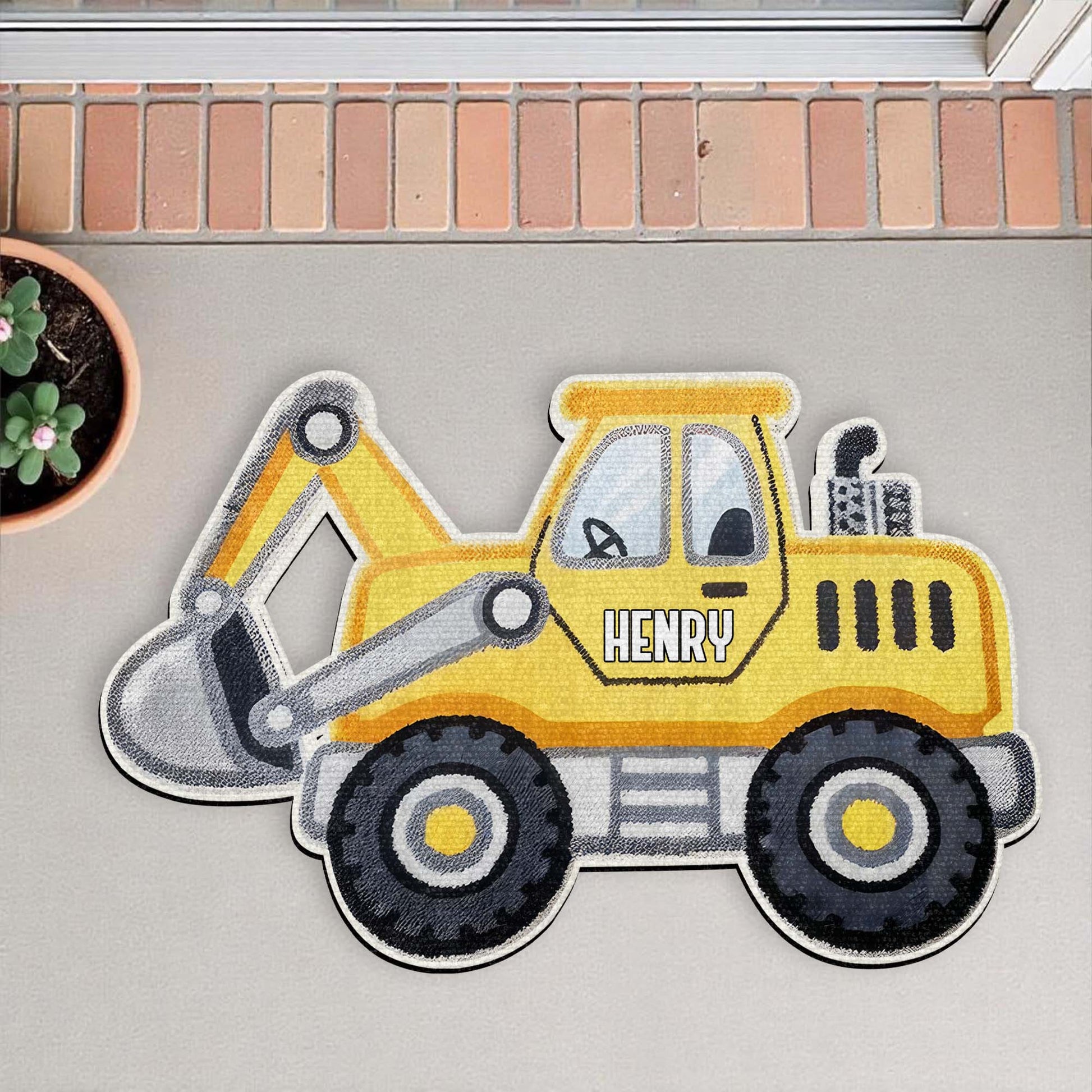 Customizable Construction Vehicle Doormat