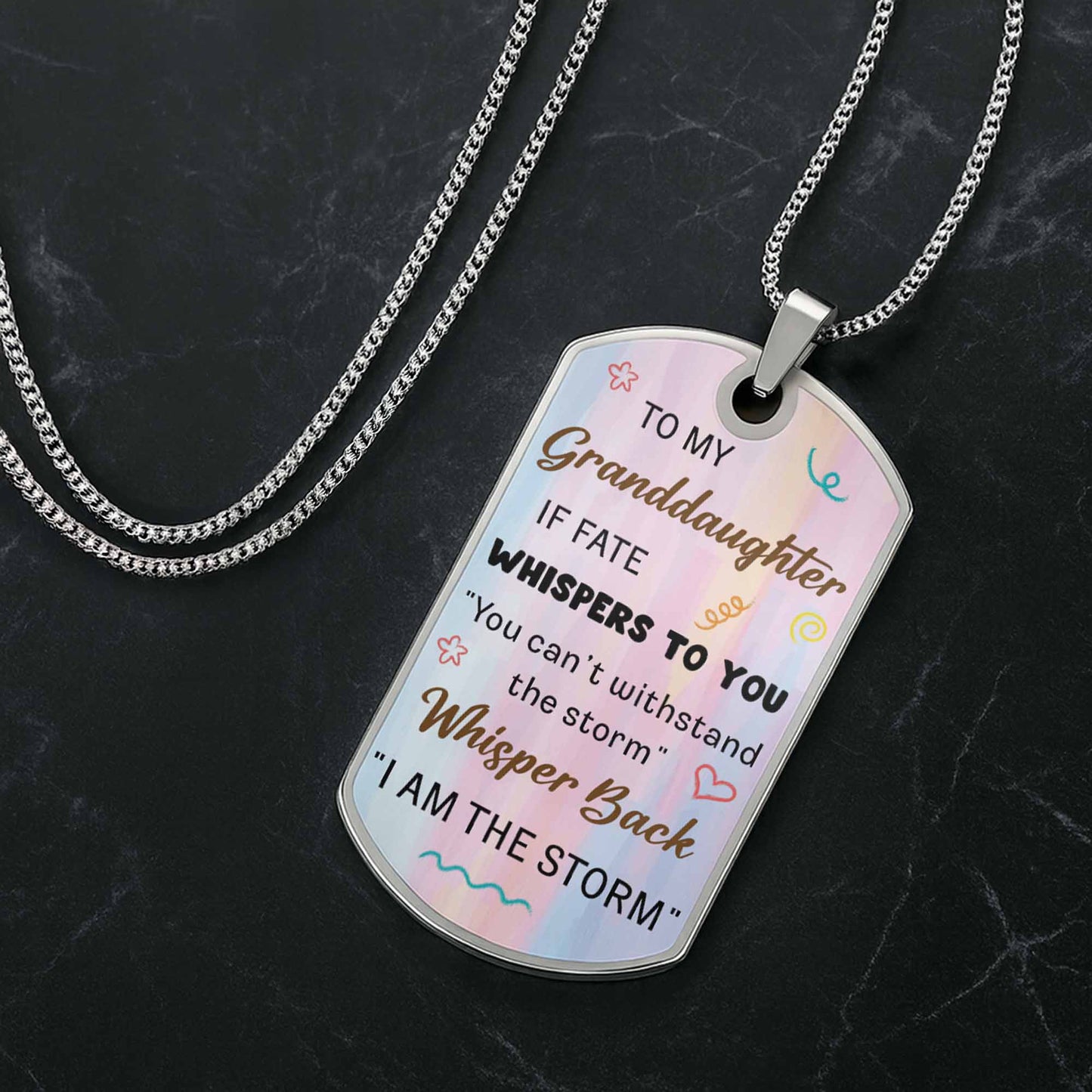 Adorable Cartoon Girl Dog Tag Necklace